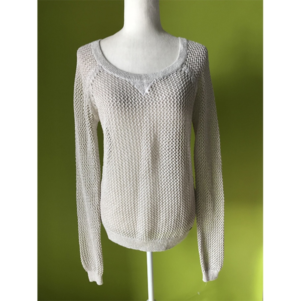 Hollister Scoop Loose See Through Knit Sweater M
